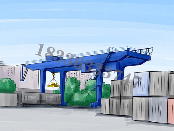 天津集装箱龙门吊厂家 50t轨道式集装箱门机