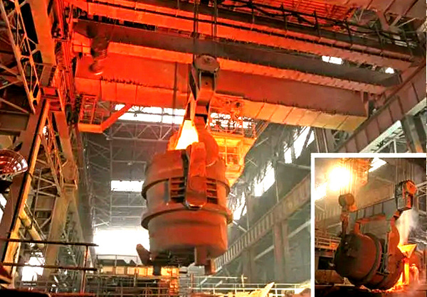 湖北孝感冶金铸造车间用5t16t32t冶金起重机