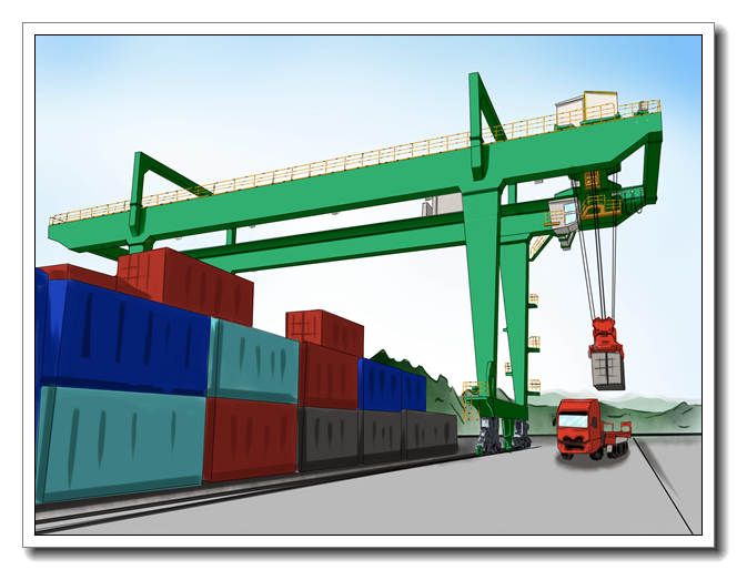 河北廊坊集装箱龙门吊在吊装时要考虑堆几跨几