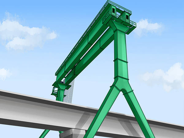 湖北天门防爆门式起重机厂家售公路桥梁项目用龙门吊