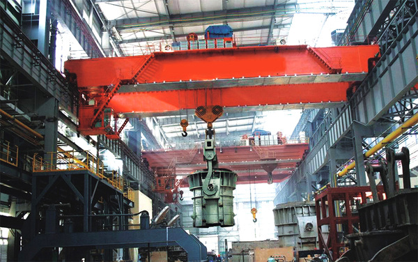 湖北随州铸造起重机厂家钢厂冶炼车间用YZ型125t行吊
